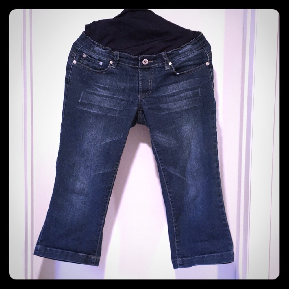Lilac maternity Capri jeans